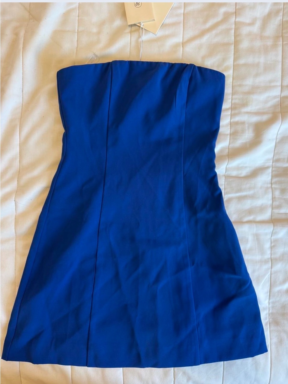 NWT Peppermayo Strapless Cobalt Blue Mini Dress